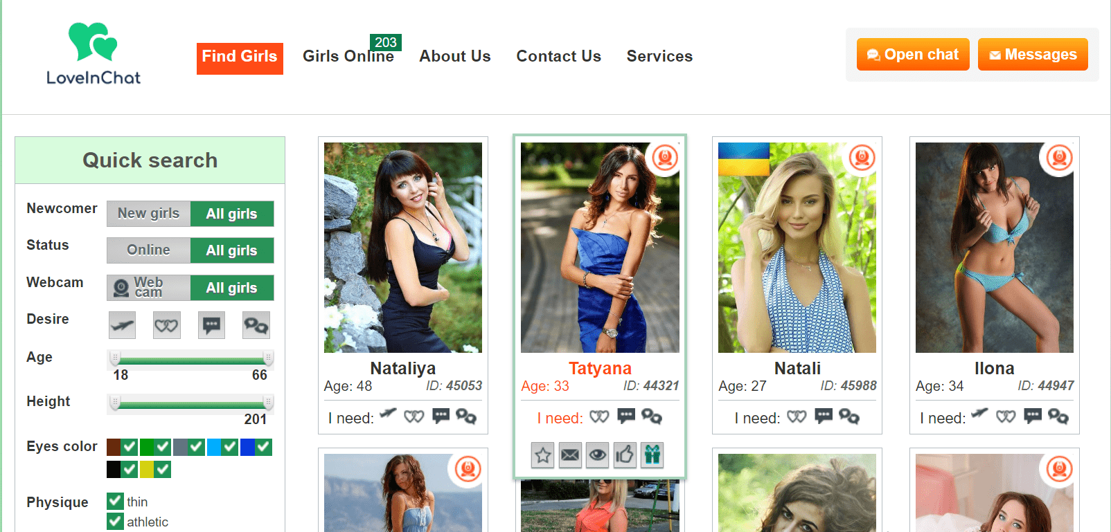 Brazilian dating on Loveinchat.com