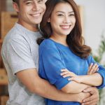Japanese bride and her husband