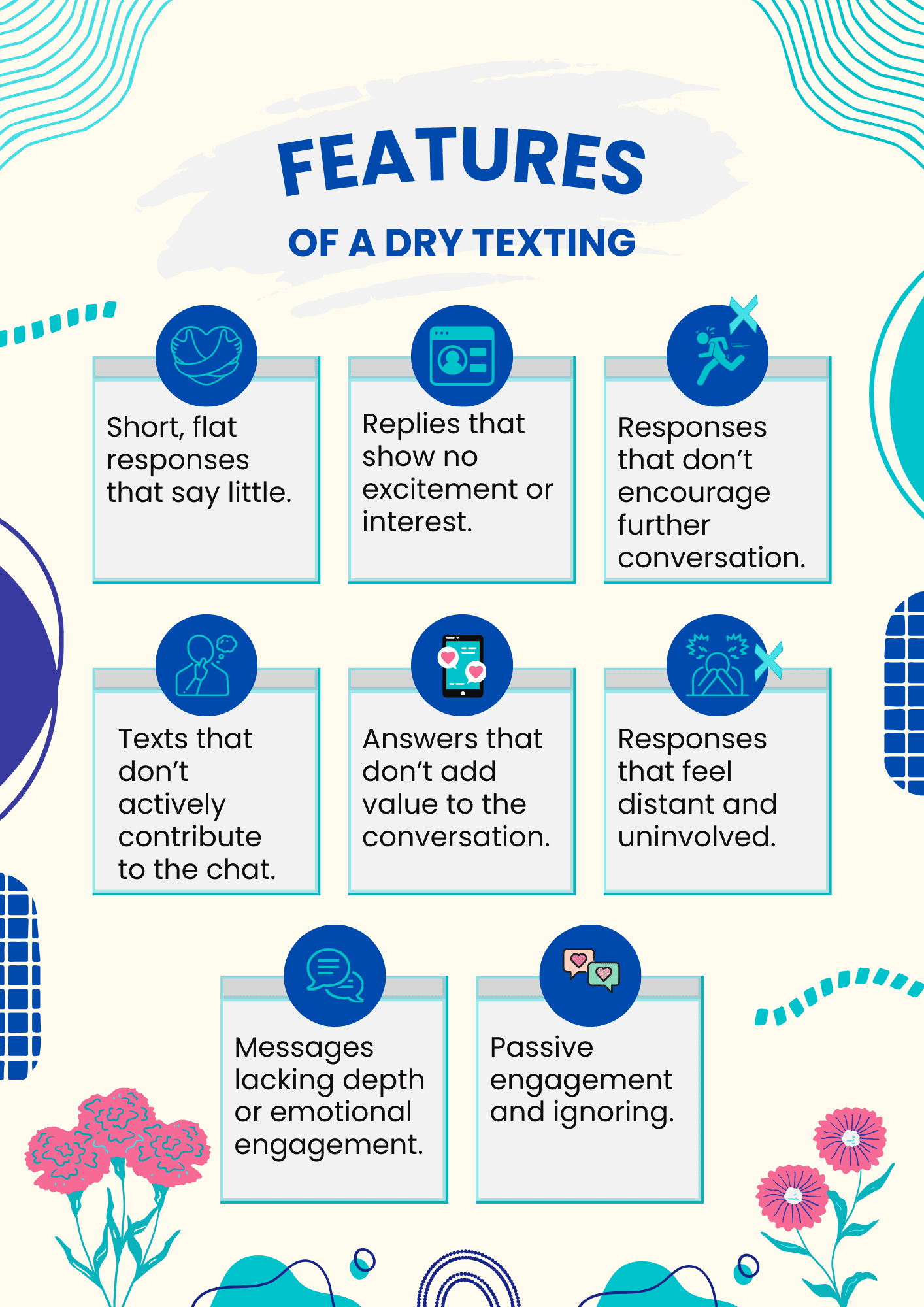 features of dry texting